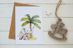 Watercolor Safari Animals Clipart and Patterns Product Image 2