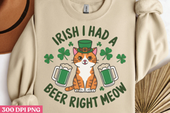 St Patricks Day Cat Sublimation Bundle PNG Product Image 5