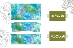 Hydrangea Tumbler Design, Glitter Flowers 40 Oz Tumbler Wrap Product Image 2