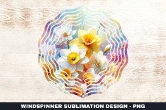 Flowers Wind Spinner Sublimation Design Product Image 1