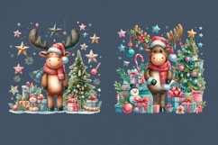 Cute Christmas Deers. PNG sublimation Product Image 3
