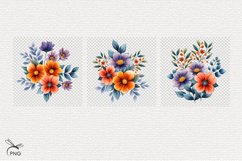 Watercolor flowers cliparts Product Image 2