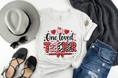 One Loved Teacher Valentine T-Shirt Design Product Image 2