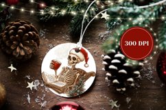 Christmas Skeleton Ornament, Christmas Skull Ornament Product Image 2