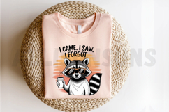 Funny Raccoon With Sunglasses Drinking Coffee Saying I Came Product Image 2