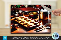 Holiday baking tools like rolling Cutting Board PNG Design Product Image 1