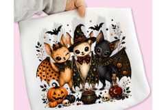 Cute Halloween Bats PNG, Coquette Bat Trio Sublimation, Bats Product Image 1