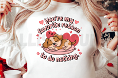 Cute Dog Sleeping On Pillow With You Are My Favorite Reason Product Image 2
