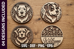 Welcome Door Hanger Cut File for Cricut &amp; Laser Product Image 1