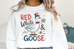 Red White and Goose Svg Design | 4th of july svg | Shirt Svg Product Image 1