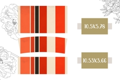 Retro Stripes Tumbler Design, Abstract 40 Oz Tumbler Wrap Product Image 2