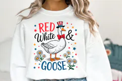 Red White and Goose Svg Design | 4th of july svg | Shirt Svg Product Image 1