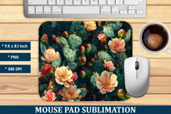Cactus Flower Mouse Pad | Mouse Pad Sublimation Product Image 1