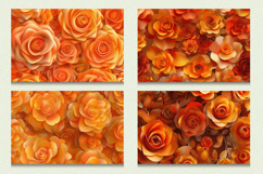 Fall 3D Orange Roses Cutting Boards sublimation Design Product Image 2