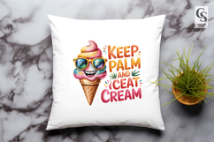 I Need Ice Cream Cute Summer Clipart Sublimation PNG Product Image 2