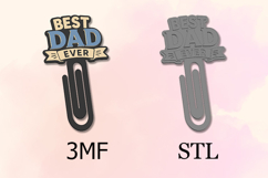 Paper Clips, Best Dad Ever, STL/3MF files for 3D Printing Product Image 2