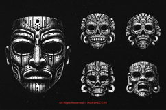10 Bundle Dark Art Tribal Mask Statue Head Horror Occult Product Image 3