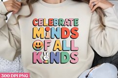 Celebrate Minds of All Kinds PNG, Autism Sublimation PNG Product Image 3