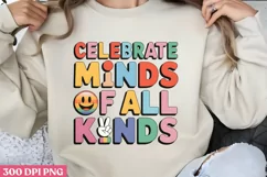 Celebrate Minds of All Kinds PNG, Autism Sublimation PNG Product Image 3