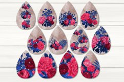 Vintage flowers design | Sublimation Teardrop Earring bundle Product Image 2