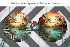 3D Tropical Wind Spinner Design, 3D Summer Sublimation Product Image 2