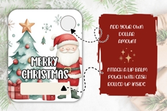 Watercolor Santa Claus Money Card, Christmas Gift Cards PNG Product Image 2