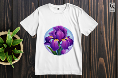 Purple Iris Flower Clipart Sublimation PNG Product Image 2
