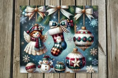 Vintage Christmas | 4 xmas Sublimation Tumbler Designs Product Image 2