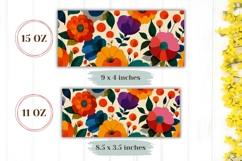 Floral Mug Template, Colorful Flowers Mug, Floral Print Product Image 2
