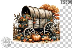 Fall Wagon Garden Sublimation - Fall Clipart PNG Design Product Image 1