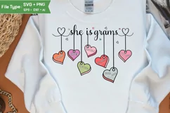 She Is Grams SVG | Mother Day PNG | Happy Mother's Day SVG Product Image 2