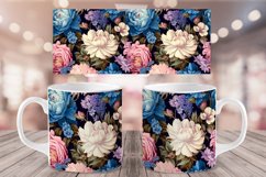 Vintage Flowers Mug Sublimation | Coffee Cup Wrap Bundle Product Image 3