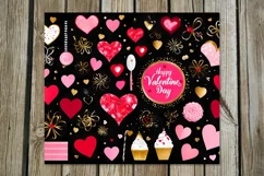 Black & pink Hearts | Skinny tumbler sublimation design P Product Image 2