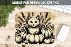 Cat Mouse pad Sublimation - Thanksgiving PNG Design Product Image 1