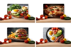 Fried Eggs Cutting Board, Pizza PNG, Burger PNG Product Image 2