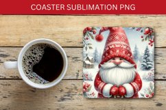 square coaster - christmas gnome santa claus Product Image 1