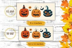 Funny Pumpkins Mug Wrap, Funny Halloween Coffee Mug Design Product Image 2