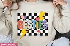 BESTIES PNG, Friendship Sublimation PNG Product Image 1