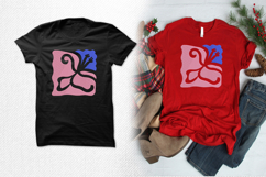 Abstract Pink and Blue Floral Embroidery Design Product Image 2