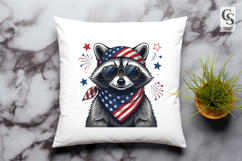 Patriotic Raccoon Clipart PNG Product Image 2