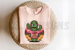 Cartoon Cactus Illustration With Funny Slogan And Desert Product Image 2