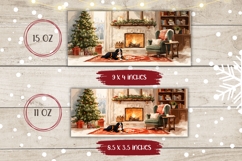 Christmas Dog Mug, Christmas Fireplace Mug Wrap Product Image 2