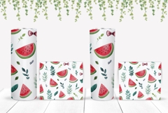 Watercolor Watermelon Tumbler, Summer Tumbler Template Product Image 2