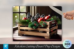 Festive Milk Crate Centerpiece Cutting Board PNG Design Product Image 1