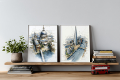 London Architectural Sketches 10 A4 Art Prints Product Image 3