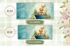 Watercolor Easter Bunny Mug, Spring Mug Design Product Image 2