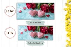 Glitter Pink Hearts Mug Template, Floral Mug Sublimation Product Image 2