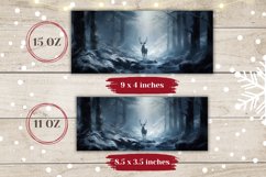 Winter Deer Mug Template, Christmas Coffee Cup Design Product Image 2