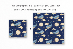 Watercolor Whale Dreams Seamless Pattern Product Image 2