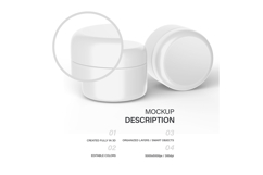 Plastic Cream Jars - PSD Mockup Product Image 2